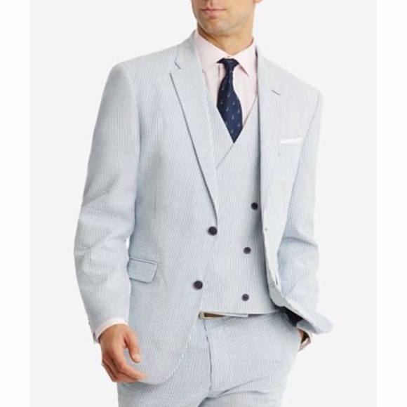 Tommy Hilfiger Seersucker Suit No Vest 